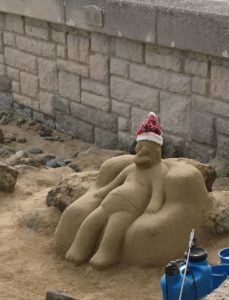 Homer-Simpson-als-Sandfigur-Weihnachten-Gran-Canaria 4