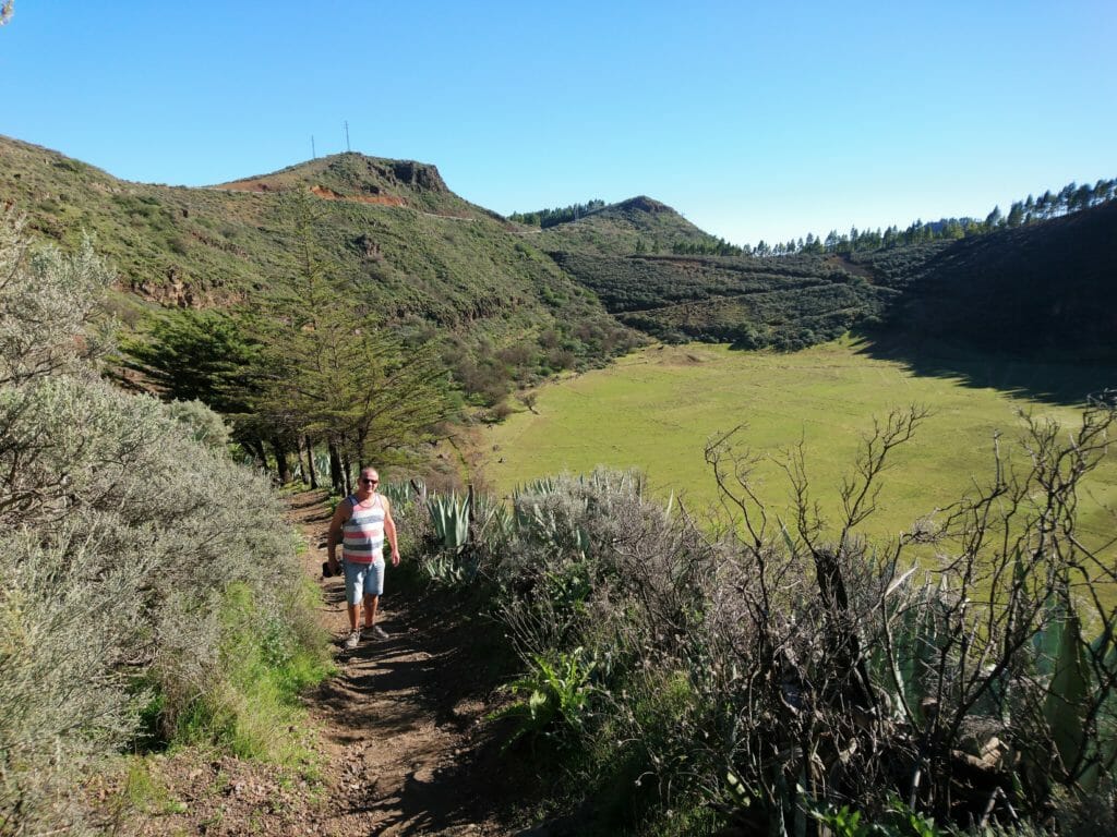 Mirador Caldera de los Marteles ein Vulkankessel auf Gran Canaria 3 Wanderweg zum Vulkankrater de los Marteles Gran Canaria