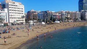 Stadt Strand Playa de las Canteras Gran Canaria