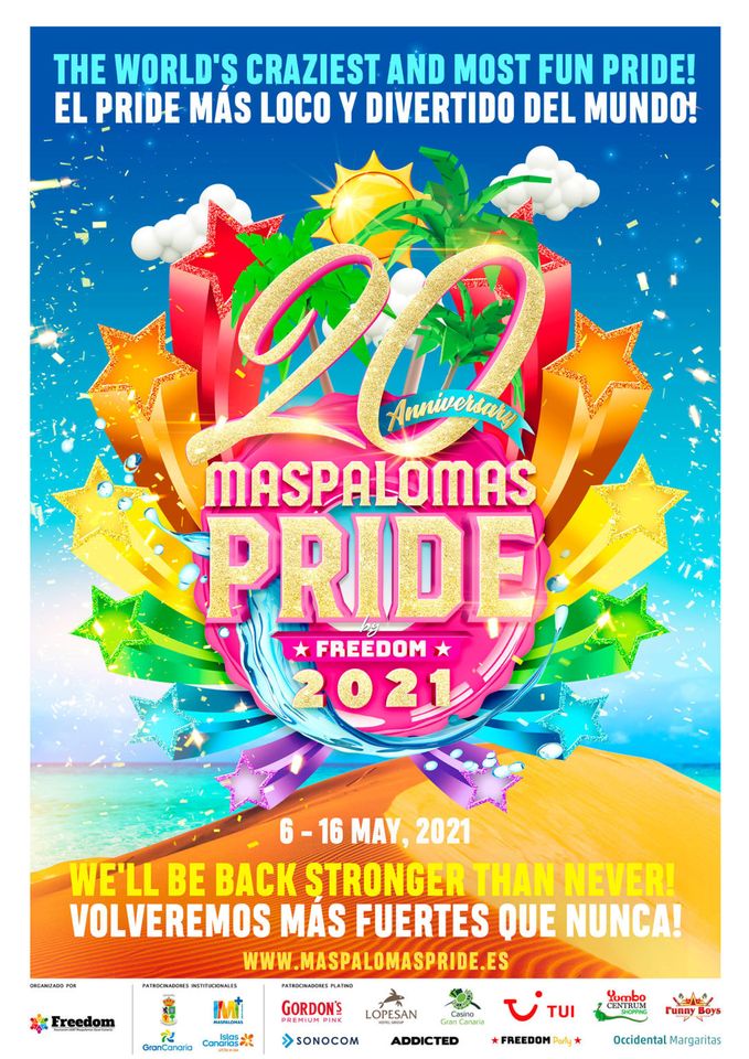 Maspalomas Gay Pride 2021 vom 6.05.2021-16.05.2021