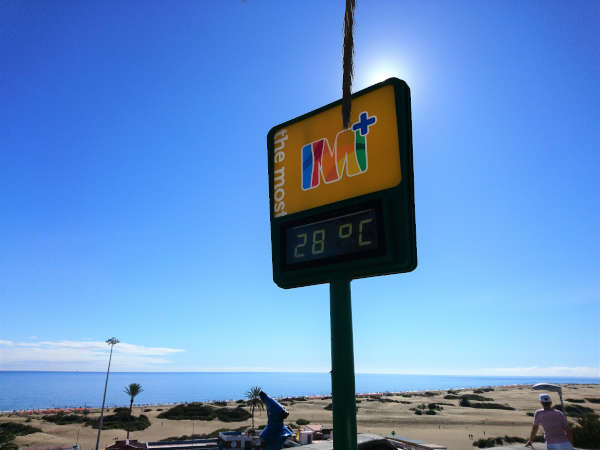 Ende November immer noch 28 Grad in Maspalomas Gran Canaria