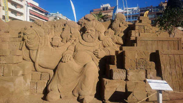 Die Sandgrippe Belèn am Stadtstrand Playa de las Canteras (Las Palmas de Gran Canaria)