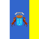 Kanarische Flagge, Flagge der Kanarischen Inseln Spanien Europa