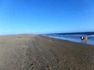 Der etwa 2,6 Kilometerlanger Sandstrand Playa de Maspalomas
