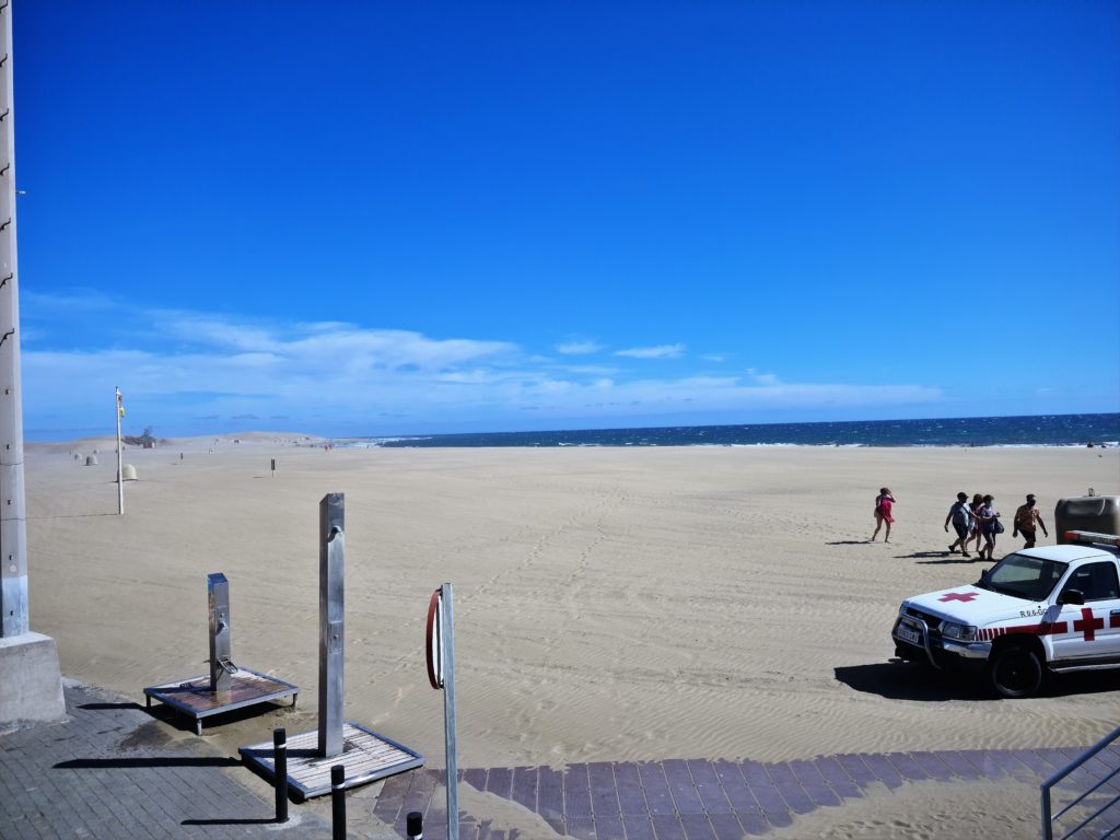 Fuß + Stranddusche am Playa de Maspalomas