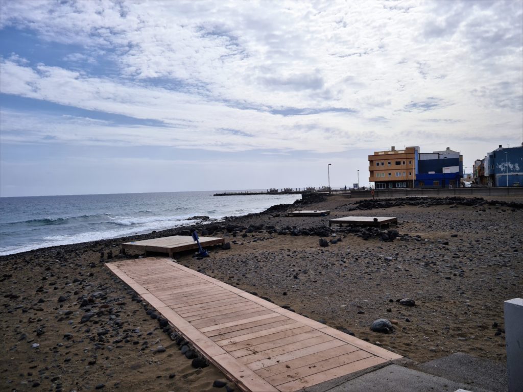 Zugang zum Strand Playa del Burrero