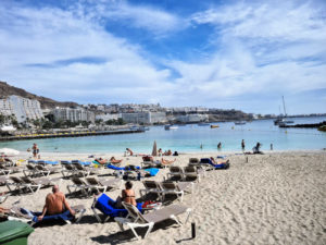 Weißer Sandstrand am Playa de la Verga Gran Canaria