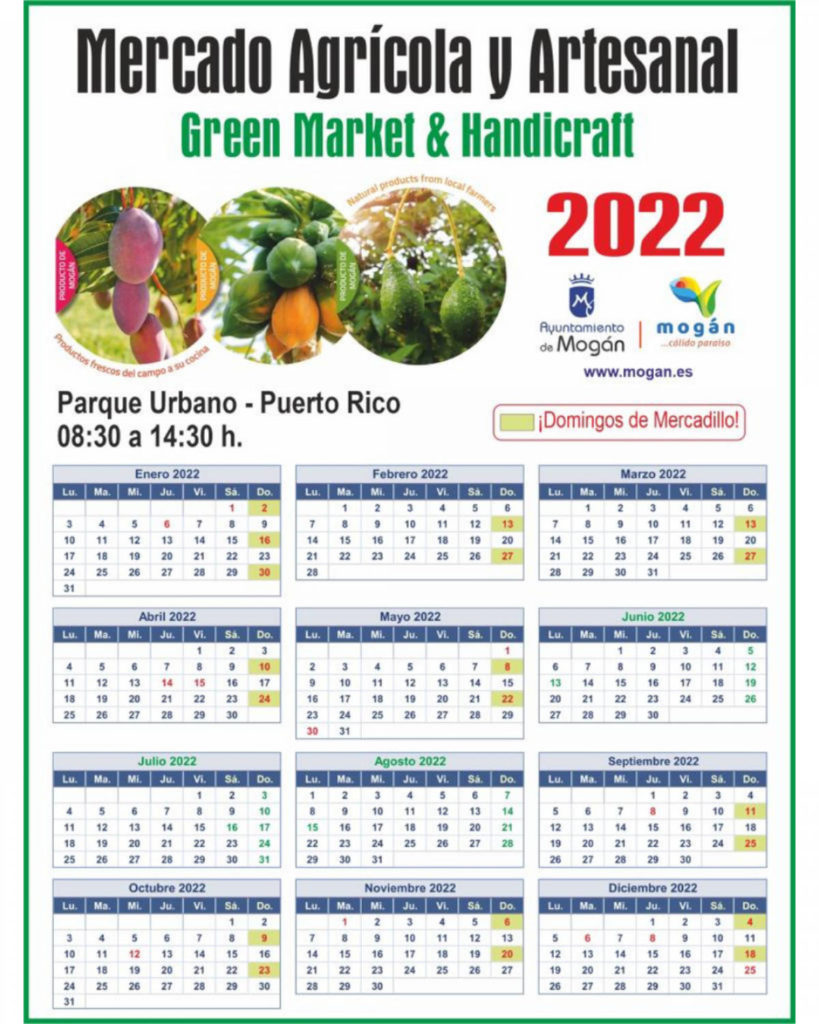 Termine Bauernmarkt Puerto Rico 2022