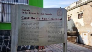 Infotafel zur Castillo de San Cristóbal