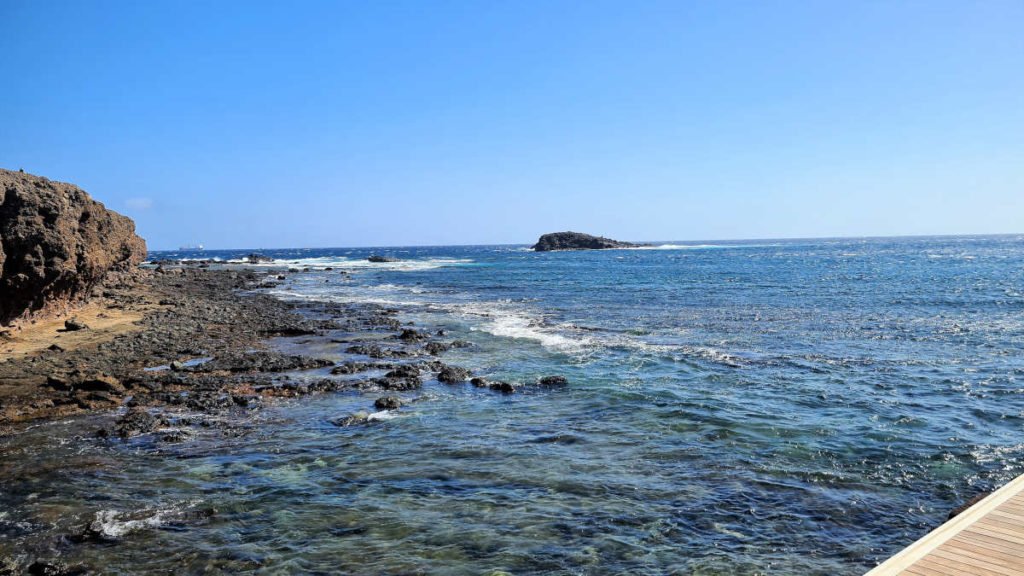 Küste Klippe Roque de Arinaga Gran Canaria