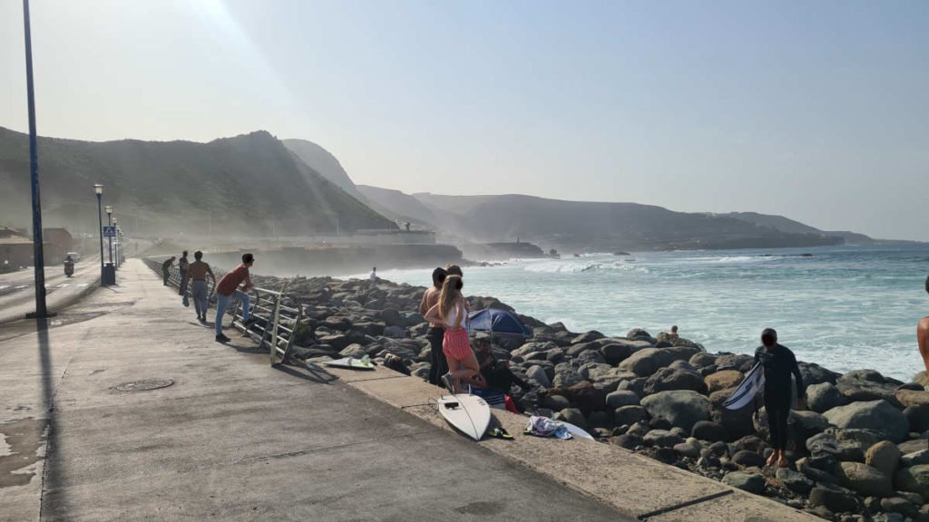 Südliches Ende am Surfstrand El Lloret Gran Canaria