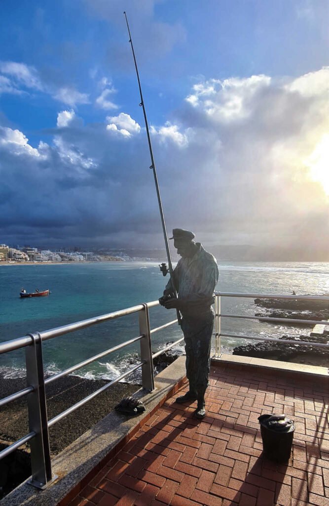 The Fisherman Statue Paseo de las Canteras Las Palmas Gran Canaria