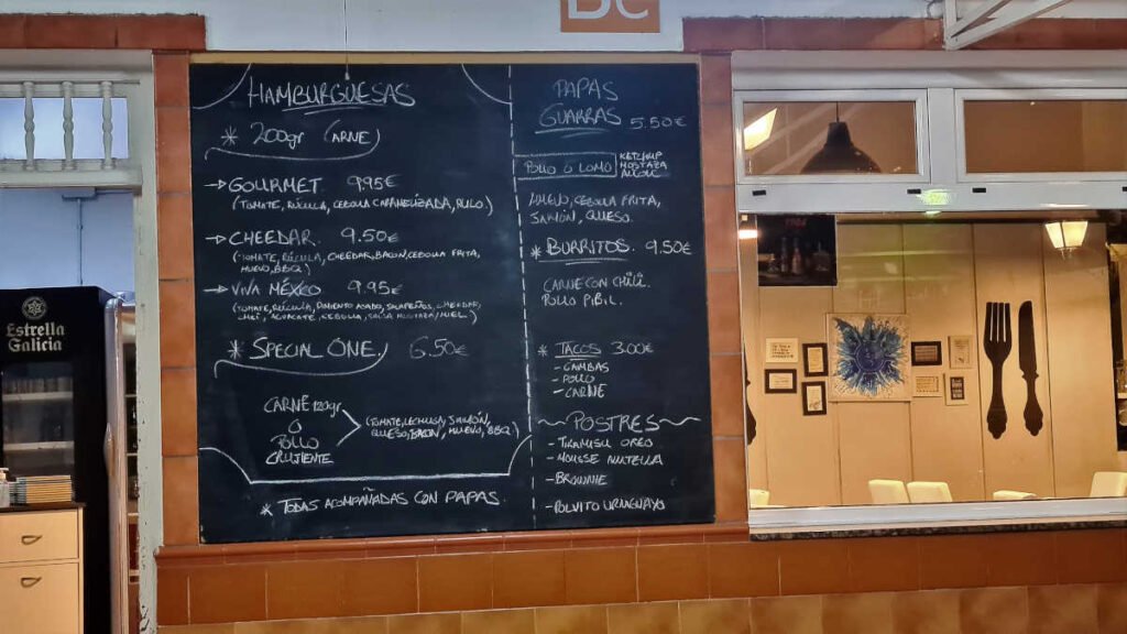 Karte Bar El Cafetín in El Tablero Maspalomas Gran Canaria