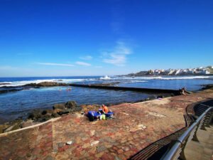 Blaue Flagge Los Charcones De Banaderos Gran Canaria